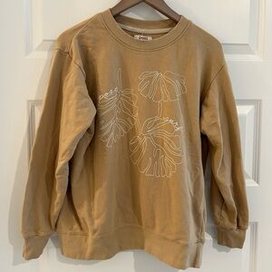 Post Surf Sweatshirt Tan Size S